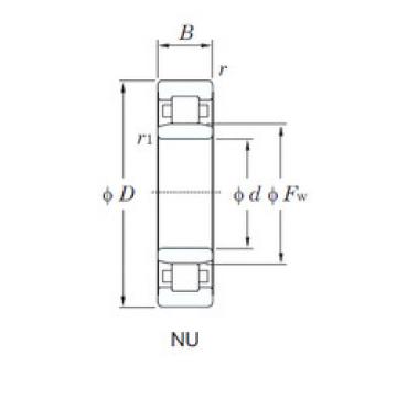 Original SKF Cylindrical Roller Bearings NU1008 KOYO