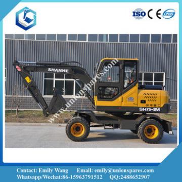 7.5 Ton Hydraulic Wheel Excavator Low Price