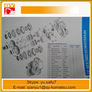 EX200-2 pump parts 1016127 cylinder head 2027277 Rotor