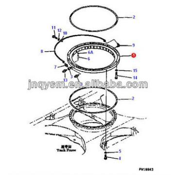 excavator swing circle ass&#39;y /Excavator rotary support PC200-6