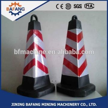 The colored traffic cones of rubber base road cone used for traffic road protection