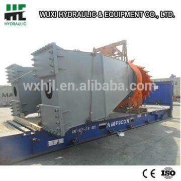 Supplying dredge equipment cutter drive unit on cutter suction dredger