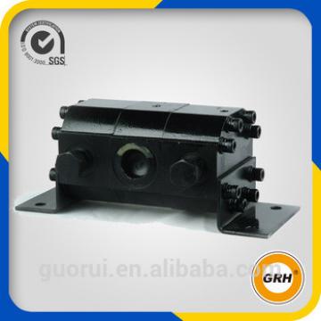 2 sections hydraulic gear flow divider synchronous motor