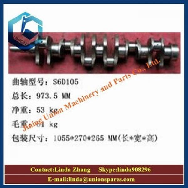 High quality Isu&#39;zu For Volvo MITSUBISHI HINO For For Kobelco excavator crankshafts 6D105 crankshaft 6136-31-1010 #1 image