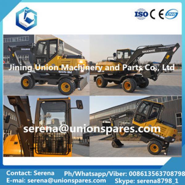 china small mini hydraulic 8T wheel excavator for sale #1 image