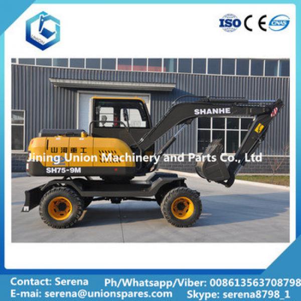 Hot Sale Cheap Mini Small Wheel Excavator for Sale made in China SH75-9M #1 image