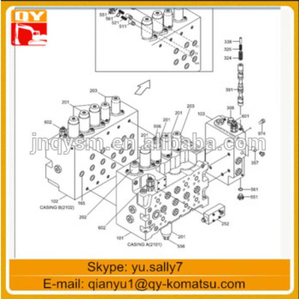 Hyundai main control valve for R210 excavator 31EM-10021 #1 image