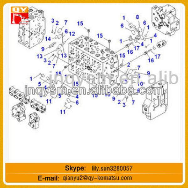 Genuine pc200-7 excavator main valve 702-21-01910 #1 image