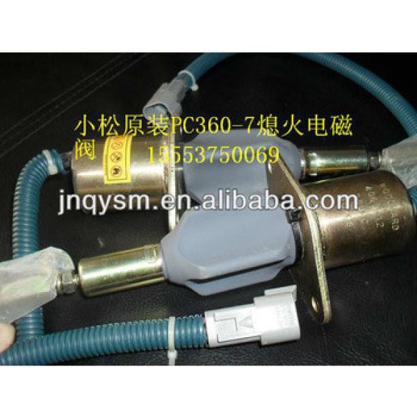 Fuel Stop Solenoid Valve,Diesek Fuel Shut Off Solenoid Valve, PC360-7 Excavator #1 image