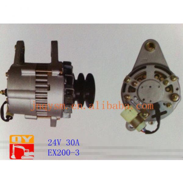 engine starter alternator used for EX200-3 24V 30A, engine alternator alternator assembly #1 image