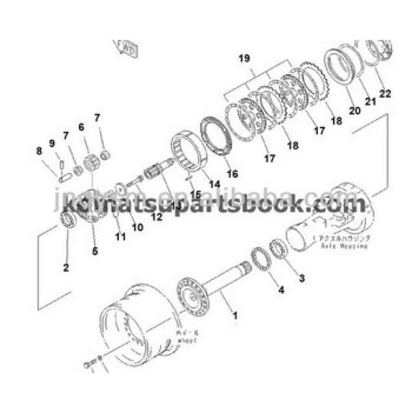 bulldozer WA380-3 gear 423-22-22540 front wheel and final drive carrier #1 image