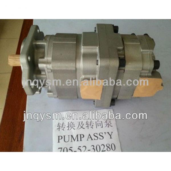 WA470-3 bulldozer part 705-52-30280,conversion and steering pump,hydraulic pump #1 image