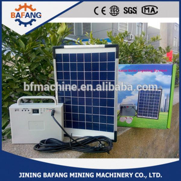 10W Mini Solar Lightening System Solar Camping System with Solar Panel, Lead-acid Battery and Solar Controller #1 image