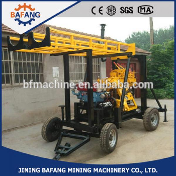 Four wheel trailer drill machine 200m geological exploration drilling well diamond core drilling rig #1 image