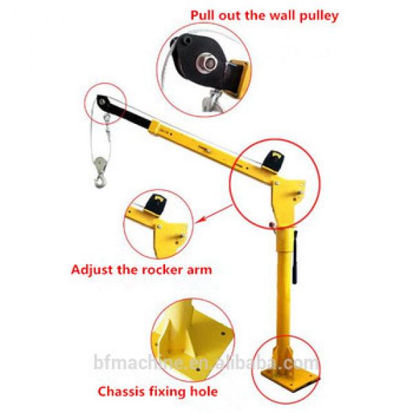 China High Quality Mini Mobile Car mounted jib crane with low price #1 image