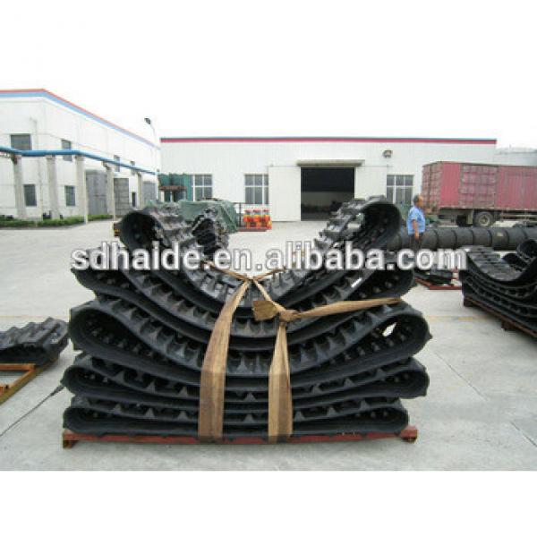 small excavator rubber crawler/rubber belt track for PC60,mini excavator PC60 rubber track #1 image