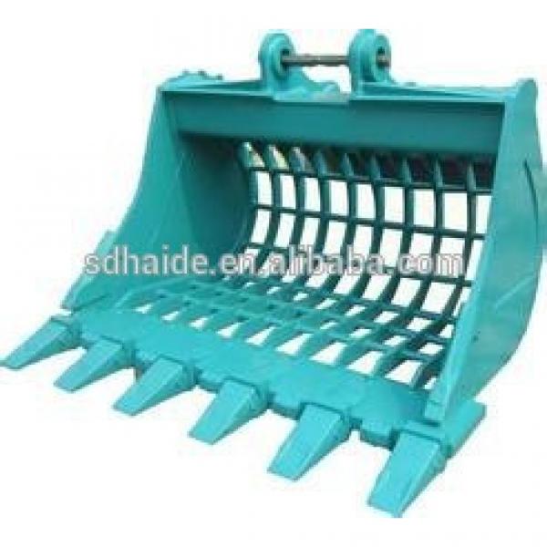 Different Brands Excavator Skeleton Bucket Factory, Excavator Sorting Bucket for Kobelco SK200-2 #1 image