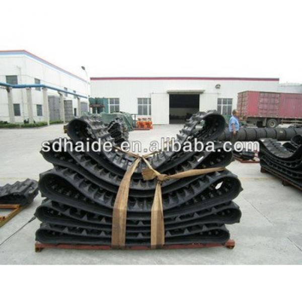 mini bobcat excavator E10/E32/E322/E60ZTS/E80ZTS rubber track/rubber pad #1 image