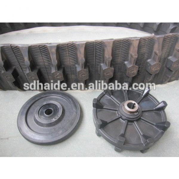 rubber track belt excavators, rubber tracks with sprocket for kubota bobcat doosan volvo kobelco #1 image