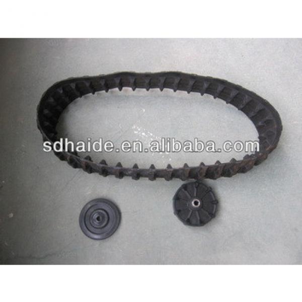 rubber belt tracks,excavator rubber crawler track china for kubota bobcat doosan volvo kobelco #1 image