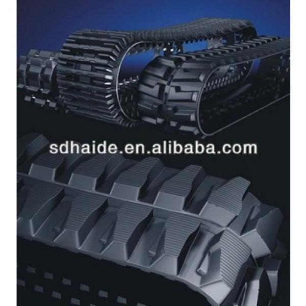 Doosan excavator rubber track, rubber crawler track for bulldozer/snow vehicles,mini digger rubber track #1 image