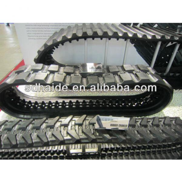 Mini digger rubber track, mini rubber track for excavator/tractor/digger,rubber track crawler #1 image