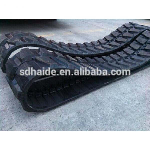 rubber track pads pad for excavator pc100 Kobelco Kubota Doosan Volvo #1 image