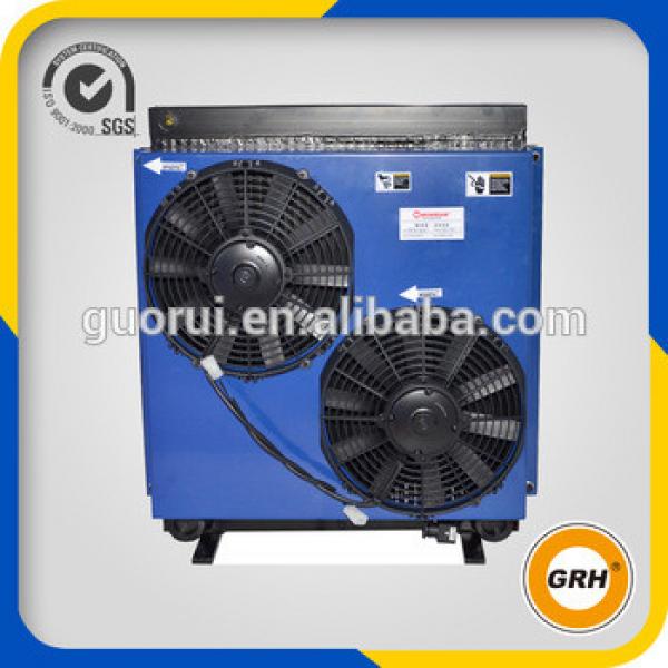 OEM and Customized hydraulic oil cooler for concrete pump,double electrical fan #1 image