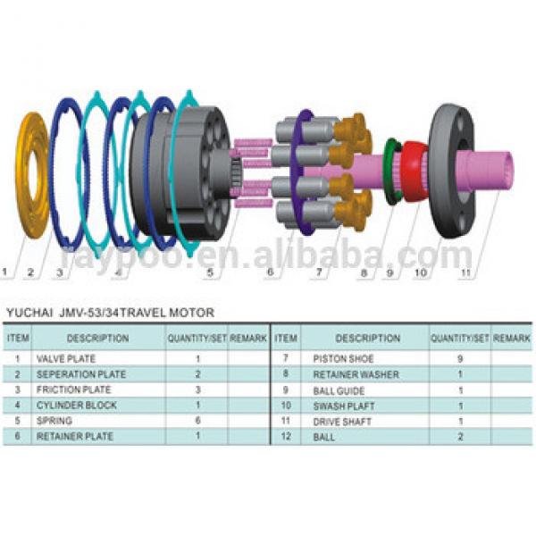 JMV-53,34 YUCHAI Excavators Travel motor parts #1 image